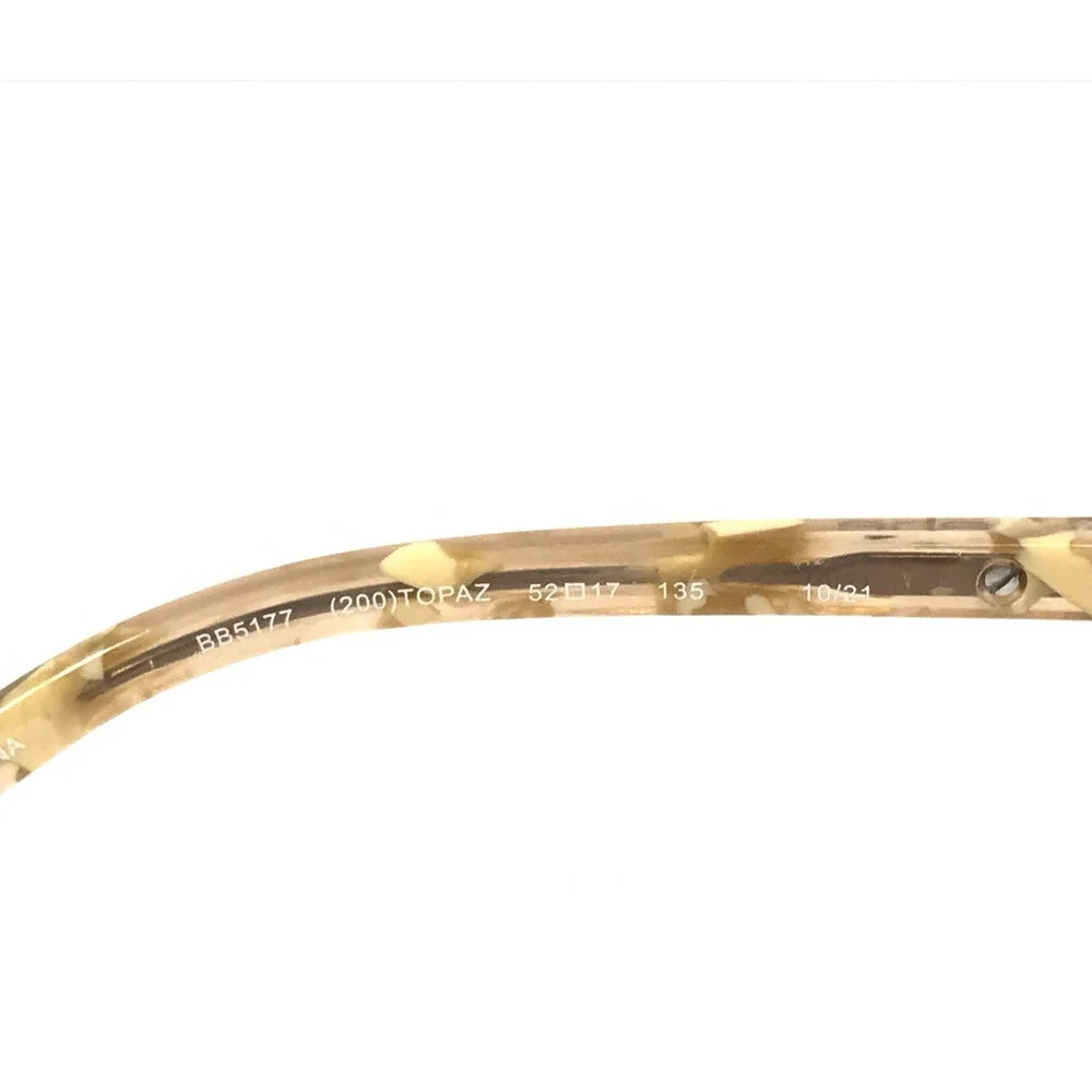 Bebe Eyeglasses Frames BB5177 200 TOPAZ Gold Cat Eye Swarovski 52-17-135